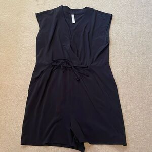 Athleta black shorts romper